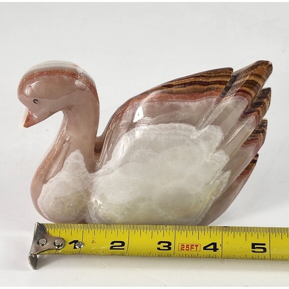 Marble Animal Figurine Swan Collectible Desk Mantel Decorative Christmas Gift - Picture 10 of 13